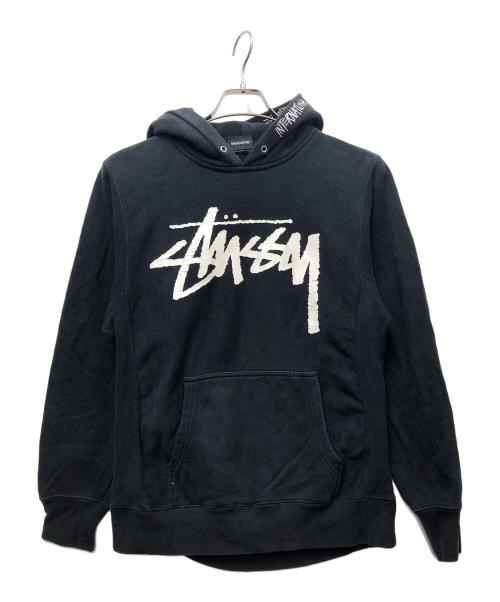 stussy（ステューシー）stussy (ステューシー) プルオーバーパーカー ブラック サイズ:Sの古着・服飾アイテム
