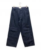 FILL THE BILLフィルザビル）の古着「ダブルニーペインターパンツ」｜インディゴ