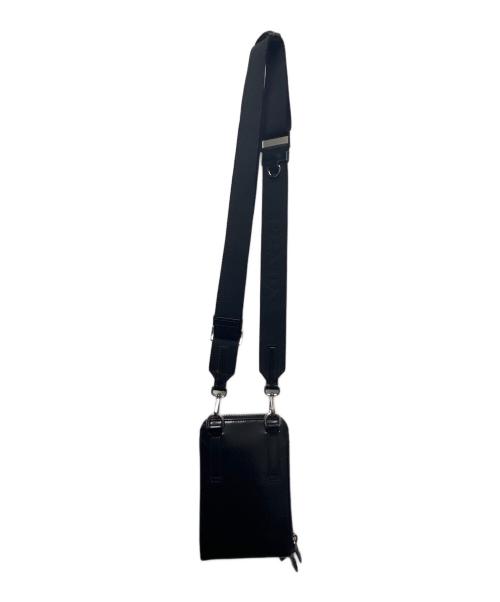 PRADA（プラダ）PRADA (プラダ) サフィアーノレザースマートフォンケース ブラックの古着・服飾アイテム