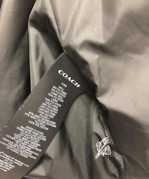 COACH（コーチ）COACH (コーチ) シグネチャー フーデッド パッファー ジャケット ブラック サイズ:Sの古着・服飾アイテム