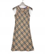BURBERRY BLUE LABELバーバリーロンドンブルーレーベル）の古着「ノースリーブ・キャミソールワンピース」｜ベージュ
