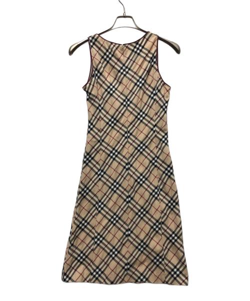 BURBERRY BLUE LABEL（バーバリー ブルー レーベル）BURBERRY BLUE LABEL (バーバリーロンドンブルーレーベル) ノースリーブ・キャミソールワンピース ベージュ サイズ:Mの古着・服飾アイテム