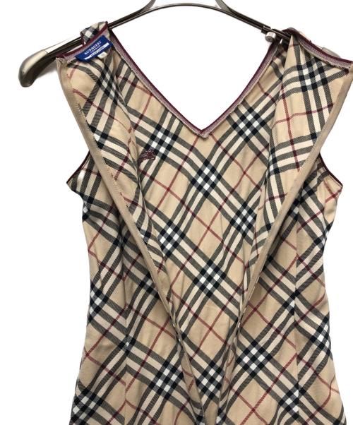 BURBERRY BLUE LABEL（バーバリー ブルー レーベル）BURBERRY BLUE LABEL (バーバリーロンドンブルーレーベル) ノースリーブ・キャミソールワンピース ベージュ サイズ:Mの古着・服飾アイテム