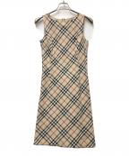 BURBERRY BLUE LABELバーバリーロンドンブルーレーベル）の古着「ノースリーブ・キャミソールワンピース」｜ベージュ