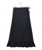 tricot COMME des GARCONSトリココムデギャルソン）の古着「ラップスカート」｜ネイビー