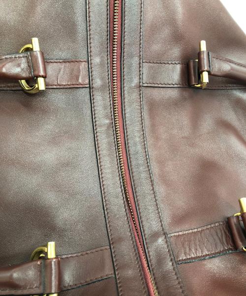 Cartier（カルティエ）Cartier (カルティエ) マストライン　ボストンバッグ エンジの古着・服飾アイテム