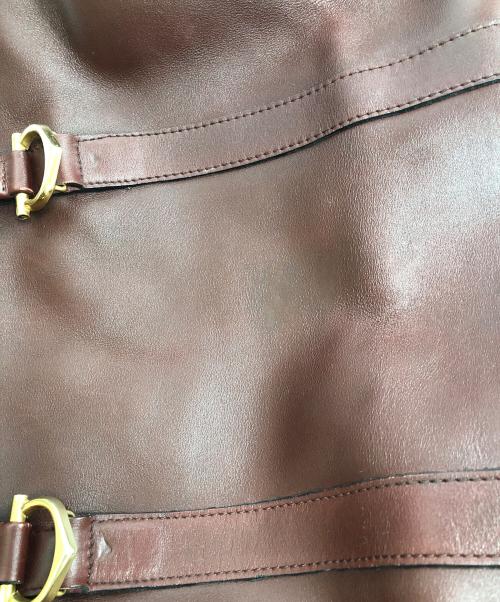 Cartier（カルティエ）Cartier (カルティエ) マストライン　ボストンバッグ エンジの古着・服飾アイテム