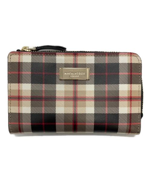 MACKINTOSH LONDON（マッキントッシュ ロンドン）MACKINTOSH LONDON (マッキントッシュ ロンドン) 2つ折り財布 ベージュ×ブラックの古着・服飾アイテム