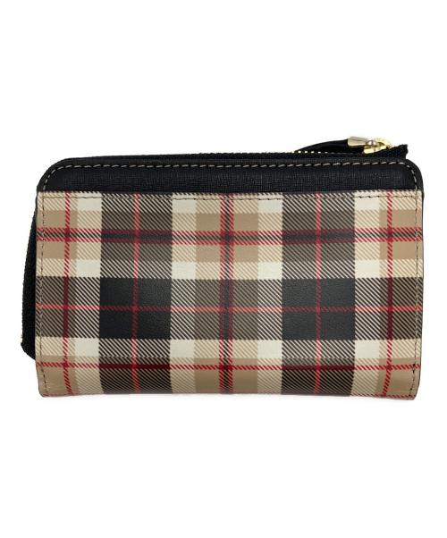 MACKINTOSH LONDON（マッキントッシュ ロンドン）MACKINTOSH LONDON (マッキントッシュ ロンドン) 2つ折り財布 ベージュ×ブラックの古着・服飾アイテム