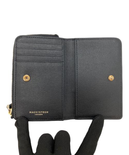 MACKINTOSH LONDON（マッキントッシュ ロンドン）MACKINTOSH LONDON (マッキントッシュ ロンドン) 2つ折り財布 ベージュ×ブラックの古着・服飾アイテム