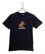 stussyステューシー）の古着「半袖カットソー/プリントTシャツ」｜ブラック