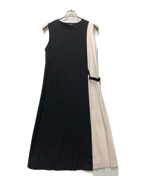 PAUL SMITH（ポールスミス）PAUL SMITH (ポールスミス) ノースリーブ・キャミソールワンピース ブラック×ベージュ サイズ:Mの古着・服飾アイテム