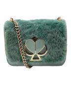 Kate Spadeケイトスペード）の古着「ニコラ・ツイストロックチェーンショルダーバッグ」｜スカイブルー