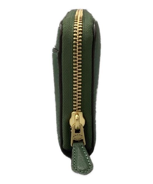 COACH（コーチ）COACH (コーチ) エッセンシャルスリムアコーディオンジップウォレット　ラウンドファスナー長財布 グリーンの古着・服飾アイテム