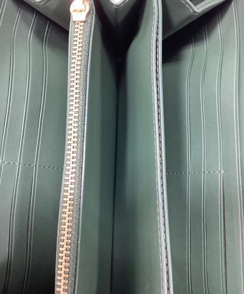 COACH（コーチ）COACH (コーチ) エッセンシャルスリムアコーディオンジップウォレット　ラウンドファスナー長財布 グリーンの古着・服飾アイテム