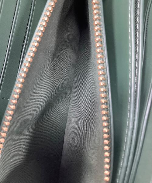 COACH（コーチ）COACH (コーチ) エッセンシャルスリムアコーディオンジップウォレット　ラウンドファスナー長財布 グリーンの古着・服飾アイテム