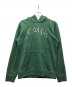 COACHコーチ）の古着「Diary Script Hoodie」｜グリーン