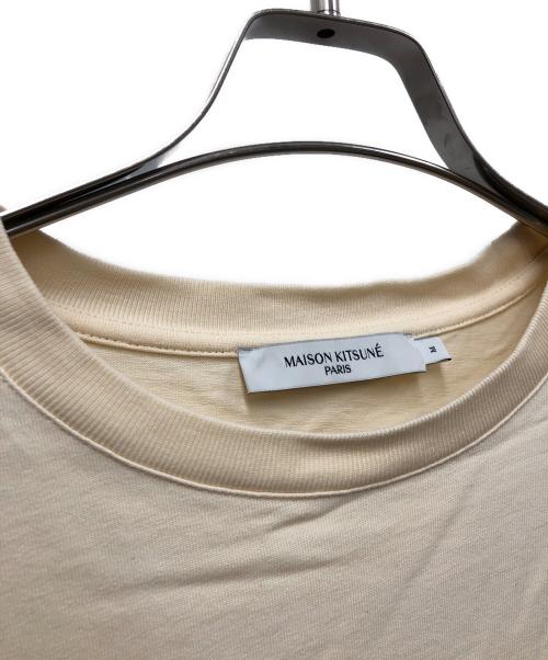 maison kitsune（メゾンキツネ）MAISON KITSUNE (メゾンキツネ) 半袖Tシャツ ベージュ サイズ:Mの古着・服飾アイテム