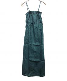 IENA（イエナ）の古着「ノースリーブ・キャミソールワンピース」｜グリーン