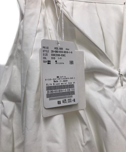 ELIN（エリン）ELIN (エリン) Broad waist bow sk ホワイト サイズ:Mの古着・服飾アイテム