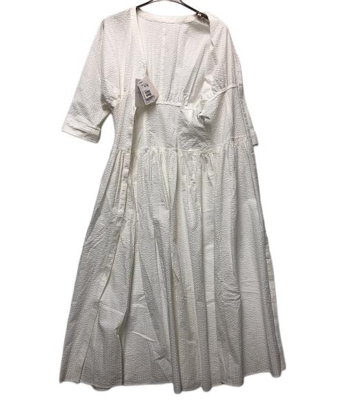 Noble（ノーブル）Noble (ノーブル) 長袖ワンピース ホワイト サイズ:FREEの古着・服飾アイテム