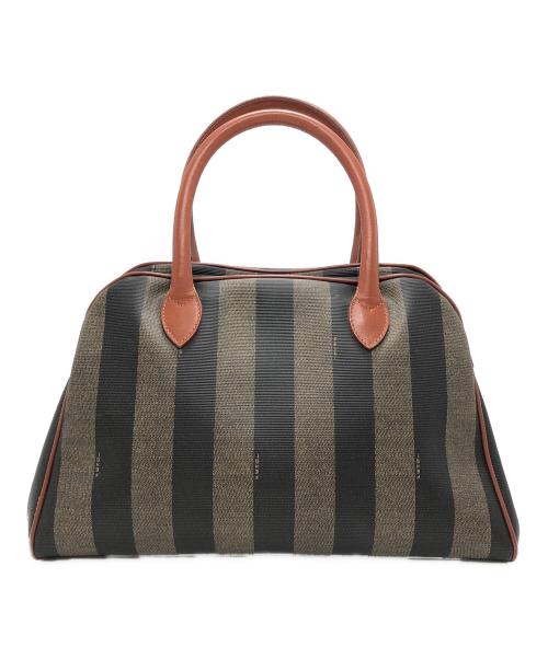 FENDI（フェンディ）FENDI (フェンディ) ミニボストンバッグ ブラウン×ベージュの古着・服飾アイテム