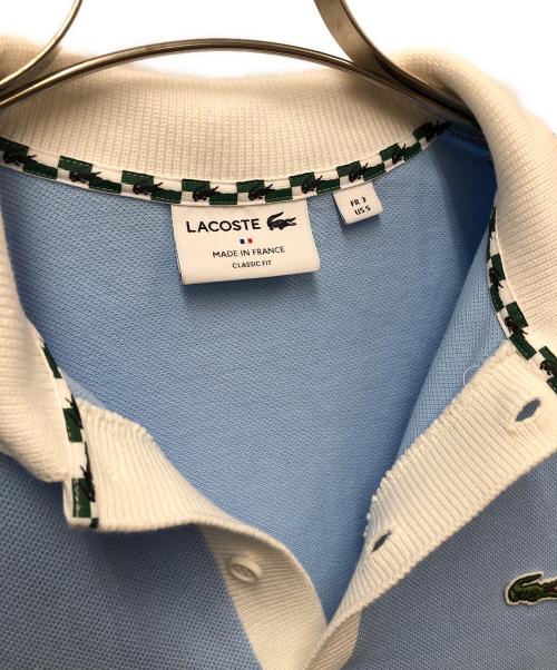 LACOSTE（ラコステ）LACOSTE (ラコステ) ポロシャツ スカイブルー×ホワイト サイズ:Sの古着・服飾アイテム