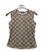 BURBERRY BLUE LABELバーバリーロンドンブルーレーベル）の古着「ノースリーブカットソー」｜ベージュ