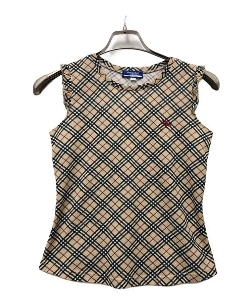 BURBERRY BLUE LABEL（バーバリー ブルー レーベル）BURBERRY BLUE LABEL (バーバリーロンドンブルーレーベル) ノースリーブカットソー ベージュ サイズ:Mの古着・服飾アイテム