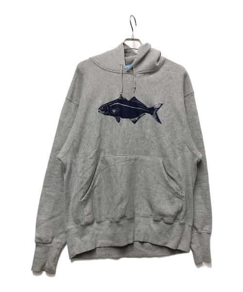 MENEMSHA BLUES（メネムシャ ブルース）MENEMSHA BLUES (メネムシャ ブルース) プルオーバーパーカー グレー サイズ:不明の古着・服飾アイテム