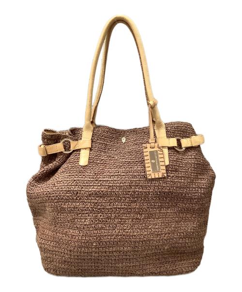 HELEN KAMINSKI（ヘレンカミンスキー）HELEN KAMINSKI (ヘレンカミンスキー) トートバッグ ベージュ×ブラウンの古着・服飾アイテム