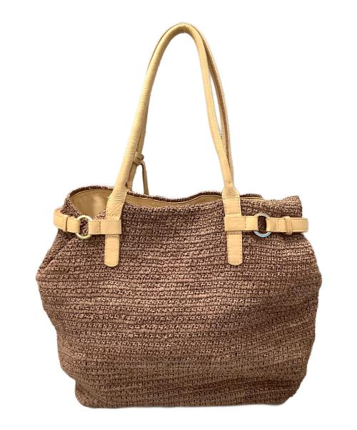 HELEN KAMINSKI（ヘレンカミンスキー）HELEN KAMINSKI (ヘレンカミンスキー) トートバッグ ベージュ×ブラウンの古着・服飾アイテム