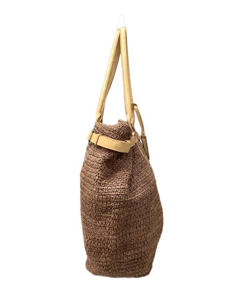 HELEN KAMINSKI（ヘレンカミンスキー）HELEN KAMINSKI (ヘレンカミンスキー) トートバッグ ベージュ×ブラウンの古着・服飾アイテム