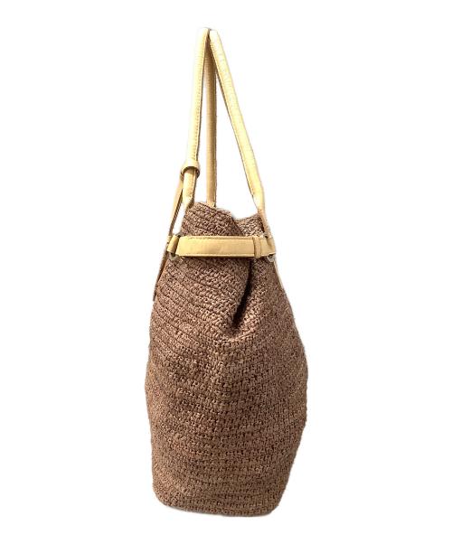 HELEN KAMINSKI（ヘレンカミンスキー）HELEN KAMINSKI (ヘレンカミンスキー) トートバッグ ベージュ×ブラウンの古着・服飾アイテム