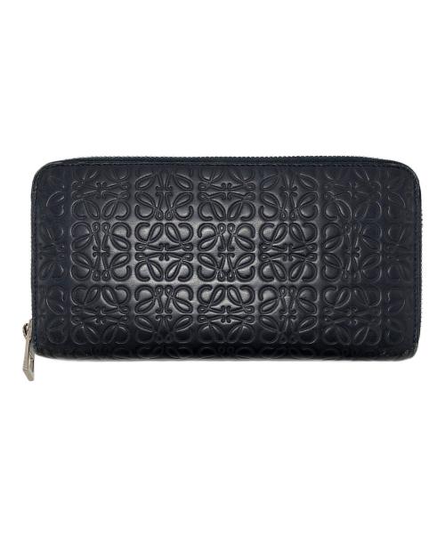 LOEWE（ロエベ）LOEWE (ロエベ) ラウンドファスナー財布 ネイビーの古着・服飾アイテム