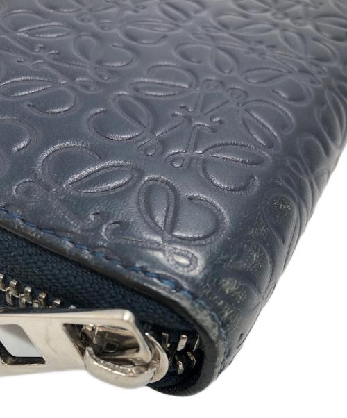 LOEWE（ロエベ）LOEWE (ロエベ) ラウンドファスナー財布 ネイビーの古着・服飾アイテム