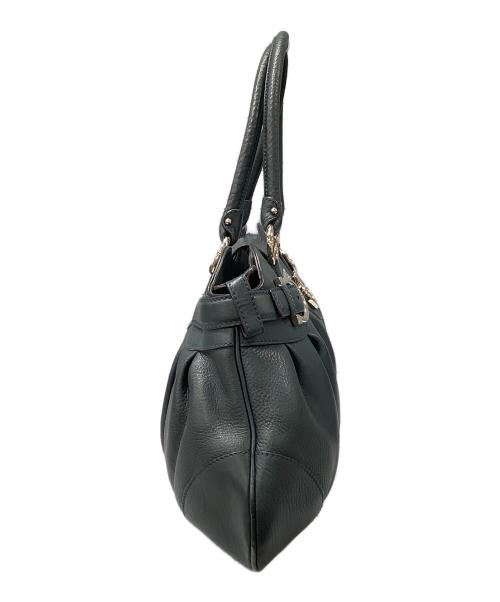 Salvatore Ferragamo（サルヴァトーレ フェラガモ）Salvatore Ferragamo (サルヴァトーレ フェラガモ) ガンチーニマリッサ　ハンドバッグ ダークグリーンの古着・服飾アイテム