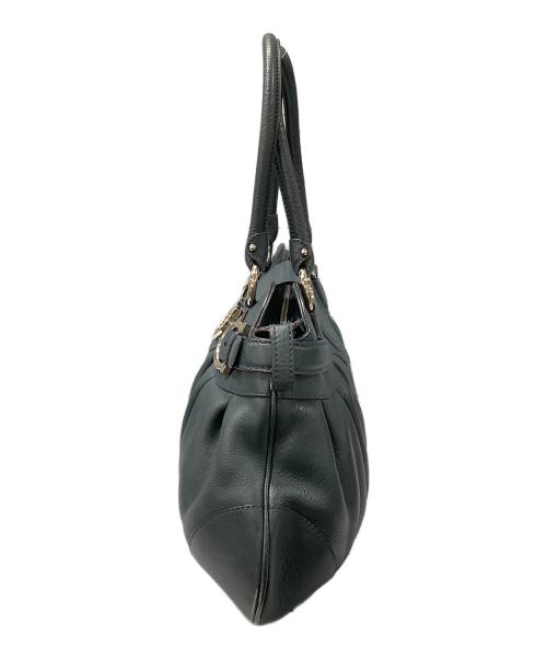 Salvatore Ferragamo（サルヴァトーレ フェラガモ）Salvatore Ferragamo (サルヴァトーレ フェラガモ) ガンチーニマリッサ　ハンドバッグ ダークグリーンの古着・服飾アイテム