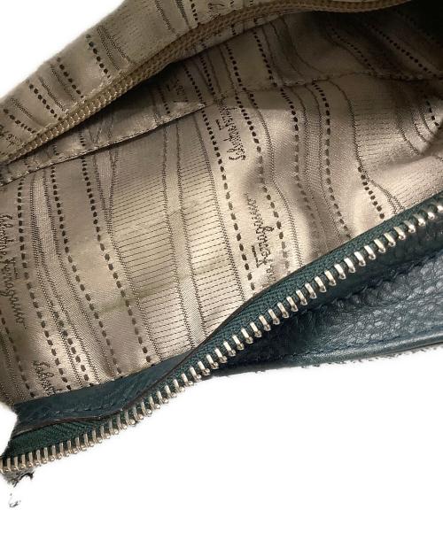 Salvatore Ferragamo（サルヴァトーレ フェラガモ）Salvatore Ferragamo (サルヴァトーレ フェラガモ) ガンチーニマリッサ　ハンドバッグ ダークグリーンの古着・服飾アイテム