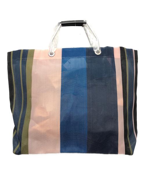 MARNI（マルニ）MARNI (マルニ) マルニマーケットトートバッグ ネイビー×ピンクの古着・服飾アイテム