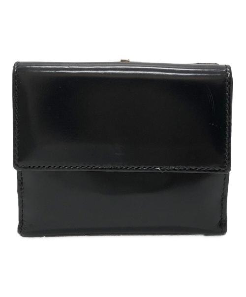 GUCCI（グッチ）GUCCI (グッチ) レザー　2つ折り財布 ブラックの古着・服飾アイテム