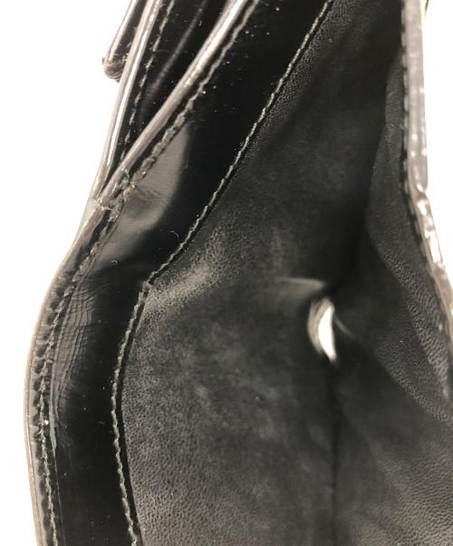 GUCCI（グッチ）GUCCI (グッチ) レザー　2つ折り財布 ブラックの古着・服飾アイテム