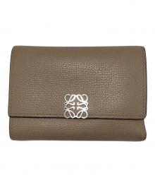 LOEWE（ロエベ）の古着「バーティカルウォレット　3つ折り財布」｜ベージュ