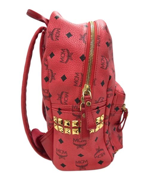 MCM（エムシーエム）MCM (エムシーエム) スタッズリュック ピンクの古着・服飾アイテム