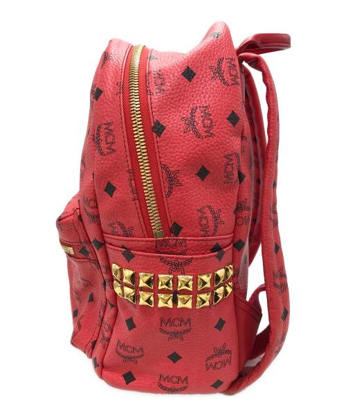 MCM（エムシーエム）MCM (エムシーエム) スタッズリュック ピンクの古着・服飾アイテム