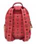 MCM (エムシーエム) スタッズリュック ピンク：25000円