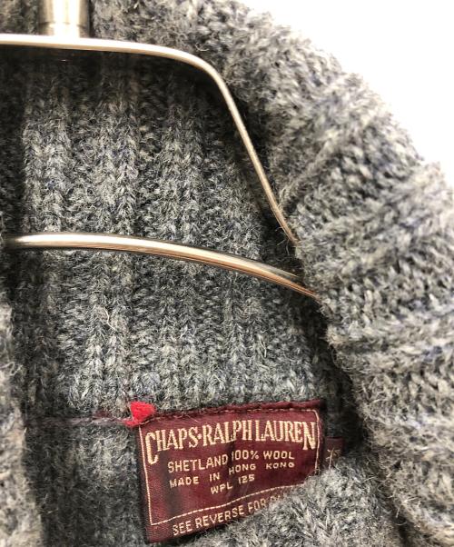 CHAPS RALPH LAUREN（チャップス ラルフローレン）CHAPS RALPH LAUREN (チャップス ラルフローレン) 厚手ニット グレー サイズ:Mの古着・服飾アイテム