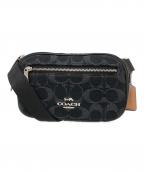 COACHコーチ）の古着「シグネチャーデニム ボディバッグ ショルダーバッグ CQ186」｜ブラック