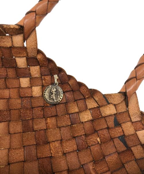 SAINT CHRISTOPHER（セント クリストファー）SAINT CHRISTOPHER (セント クリストファー) レザーバッグ ブラウンの古着・服飾アイテム
