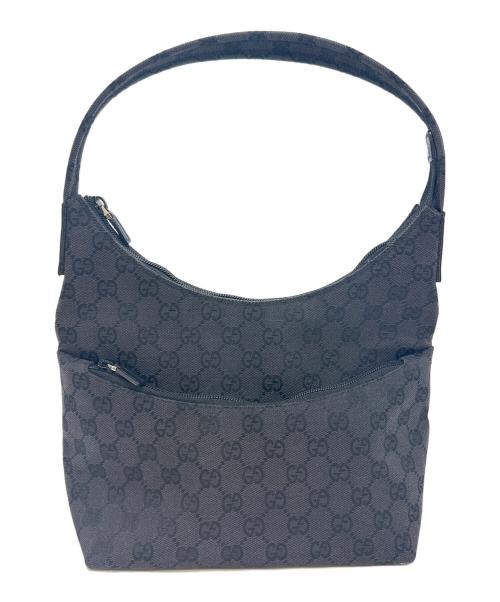 GUCCI（グッチ）GUCCI (グッチ) GGキャンバスワンショルダーバッグ ブラックの古着・服飾アイテム